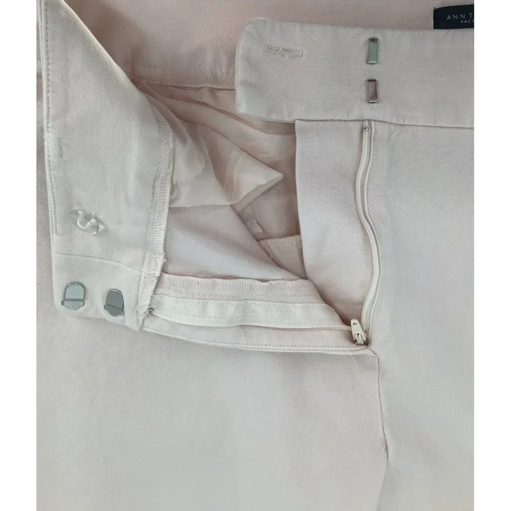 Ann Taylor Factory The Crop Mid Rise Ankle Pants Pink Size 14 - Picture 7 of 7